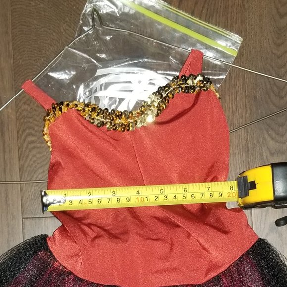 Kid's Red & Gold Ballerina Costume (Size S/M) - Picture 4 of 4